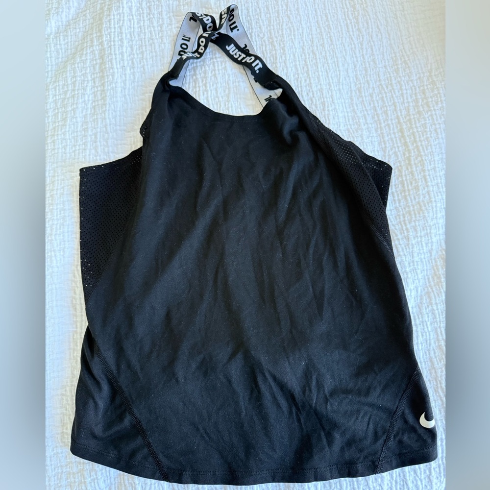 Nike Black Dri-FIT Athletic Tank with Logo